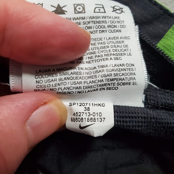 Nike Golf Shorts Mens 38 Black Green Plaid Disney Cruise Mickey Dri Fit Active - Picture 14 of 14